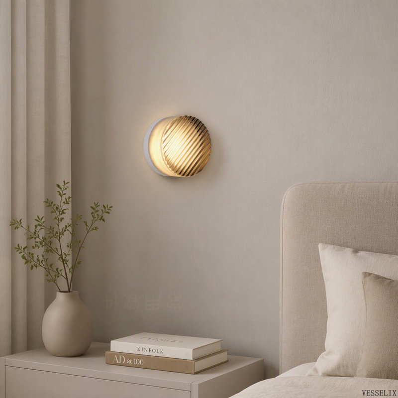 Lampe murale Minimalist, Style rayé - gris fumée