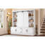 L'armoire de hall d'entrée multifonctionnelle comporte des rails coulissants pour un grand espace de rangement, combinant intelligemment une unité de rangement avec un design de hall d'entrée en forme d'arbre. Idéal pour les salons et les couloirs-258327801