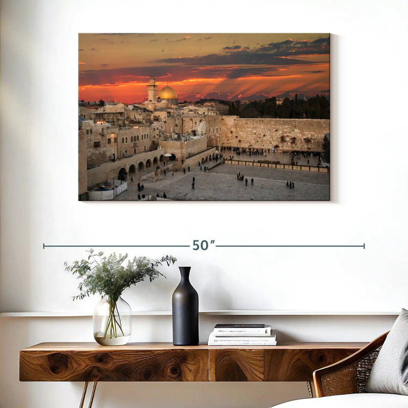 Hannes Jerusalem Temple Mount, 26" H x 39" W