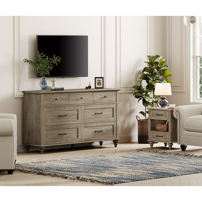 Ensemble de chambre à coucher 2 pièces Eulalah, Gris