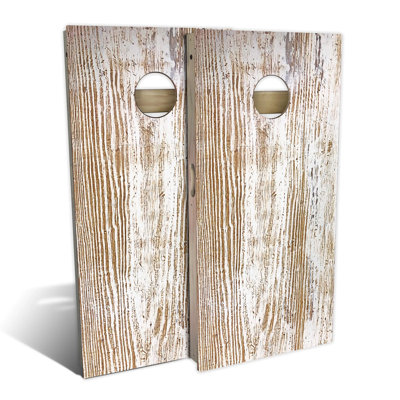 Rustic White Cornhole Board Set | Includes (2) Boards, (8) Bags & Optional Accessories
