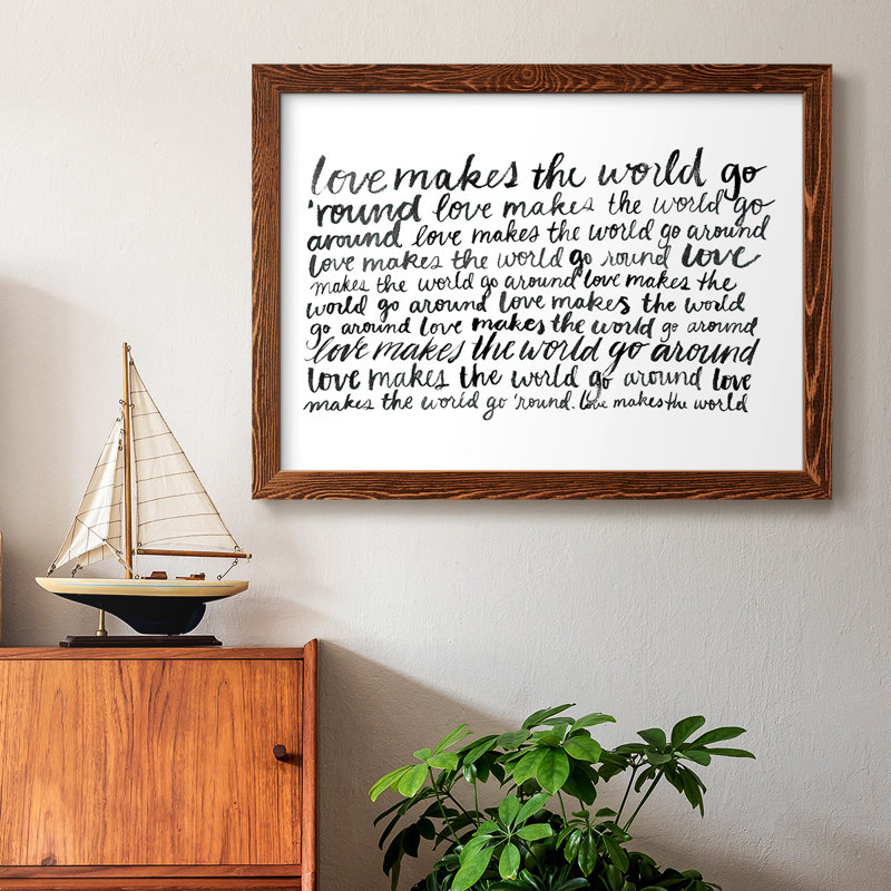 Écriture avec amour II, reproduction d'art sur toile, Érable, H 22 po x l 32 po x P 1,5 po