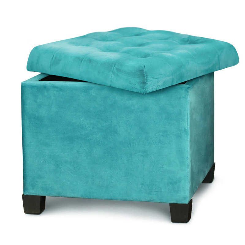 Stool with Storage, Green