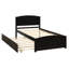 Lit plateforme simple avec lit gigogne en bois massif pour créer une atmosphère de chambre confortable et élégante qui rehaussera votre ambiance-222851386