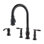 Pull Down Double Handle Kitchen Faucet With Soap Dispenser