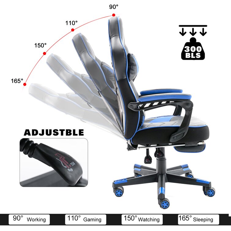 Wayfair Adjustable Reclining Ergonomic Swiveling PC & Racing Game