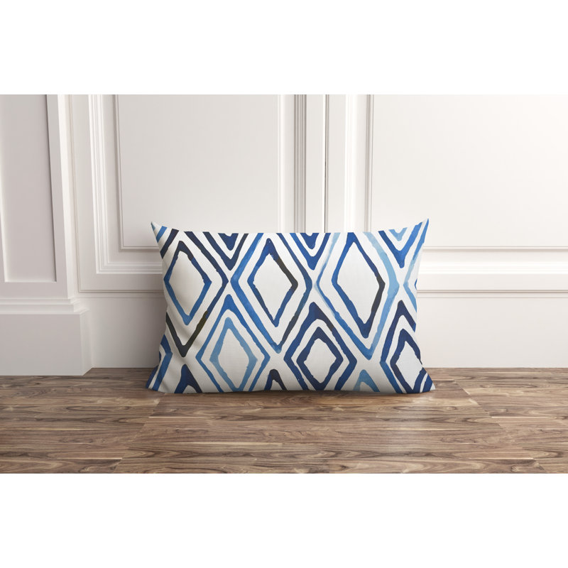 Elden Geometric Outdoor Reversible Throw Pillow