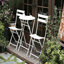 Ensemble de bistro 3 pièces avec ensemble de patio et table ronde pliable-1887976111