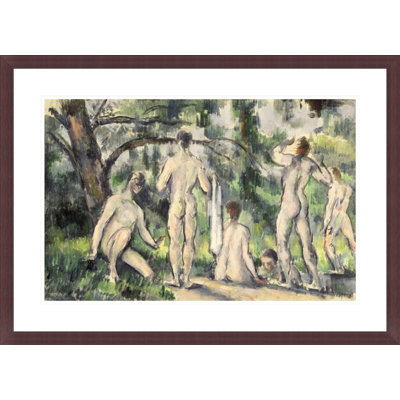 «Study of Bathers» par Paul Cézanne - Impression giclée sur cadre