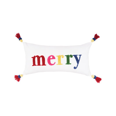 24" x 12" Boho Merry Throw Pillow