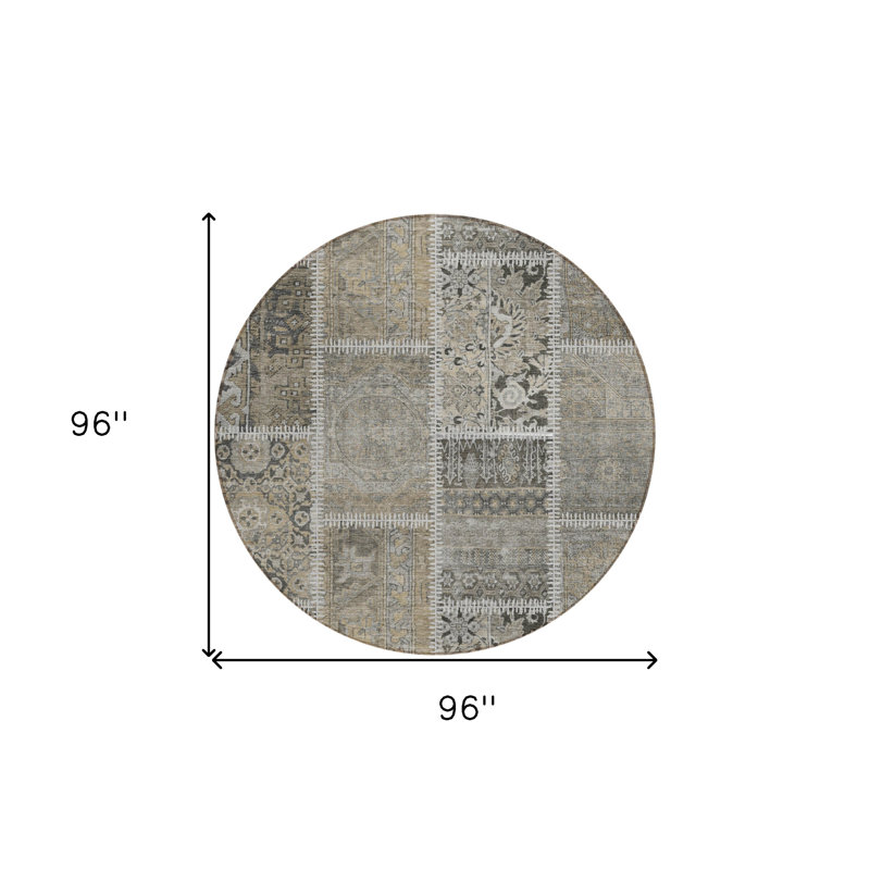 Tapis 8 po beige / brun clair