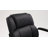 Black Home Office Furniture Set of 2: 5-Drawer Mobile Filing Cabinet and Padded Leather Chair