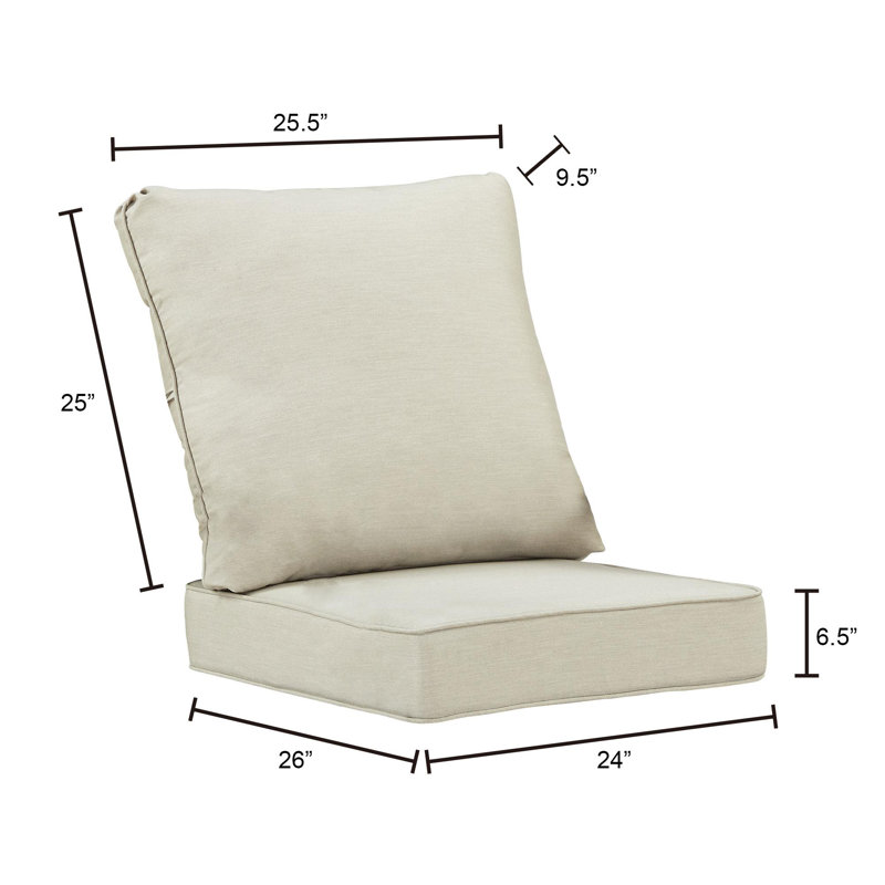 Coussin de siège / dossier d'extérieur 1 pièce Latitude Run®, Gris clair