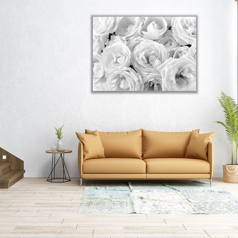 Full Frame of Roses - reproduction d'art sur toile, H 18 po x l 24 po