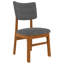 Ensemble de table de salle à manger Mid-Century moderne pour 4 personnes, table de salle à manger en bois massif et chaises en bois massif, table de salle à manger de style campagnard 5 pièces et 4 chaises rembourrées pour la maison, la cuisine, l’appartement et l’économie d’espace