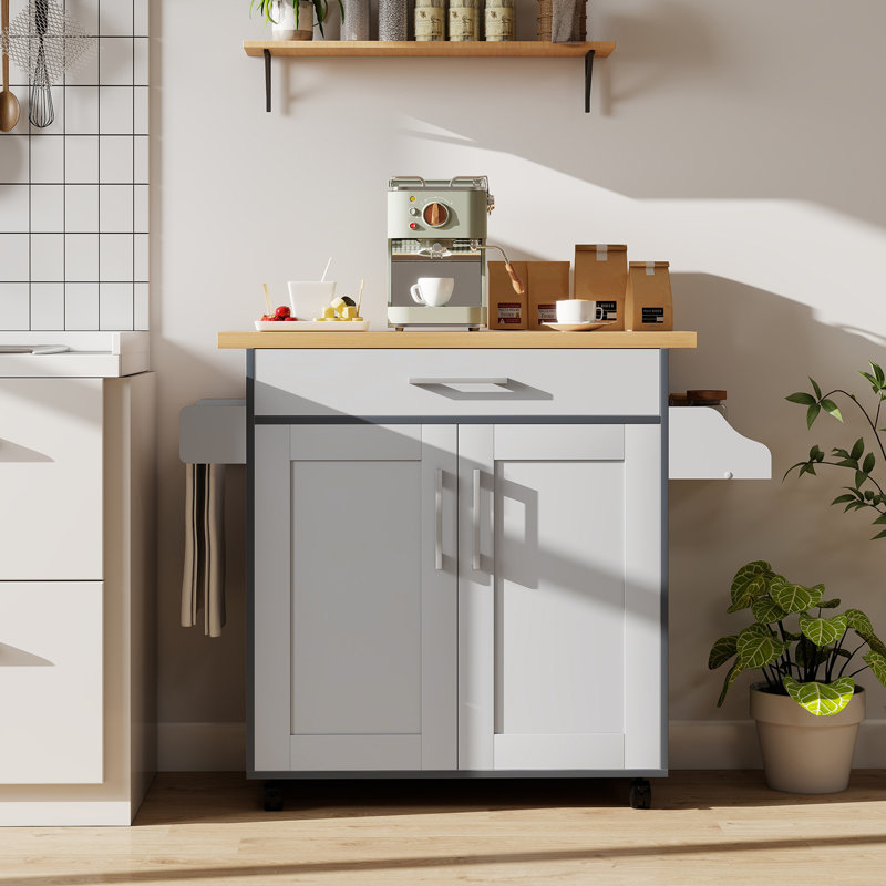 Clemmie 44 " W Kitchen Island, Gray