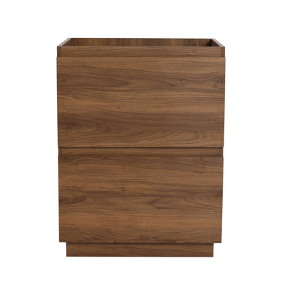 Meuble-lavabo autoportant brun avec tiroirs double article 24 po Brown