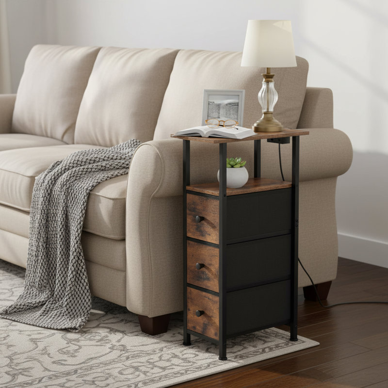 End Table, Rustic Brown