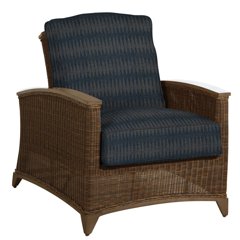 Astoria Patio Chair with Cushions, Astoria #90 Raffia/Oak, No Welt, Verona Fossil