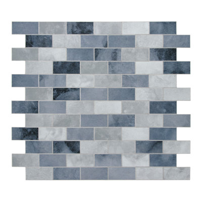 Carreau de mosaïque composite auto-adhésif en pierre 11,3 po x 10,8 po Subway