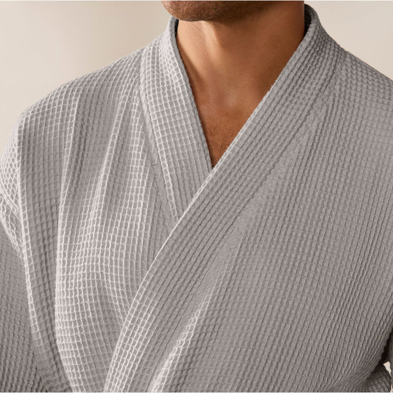 Pebbled Terry Robe, Medium/Large, Fog