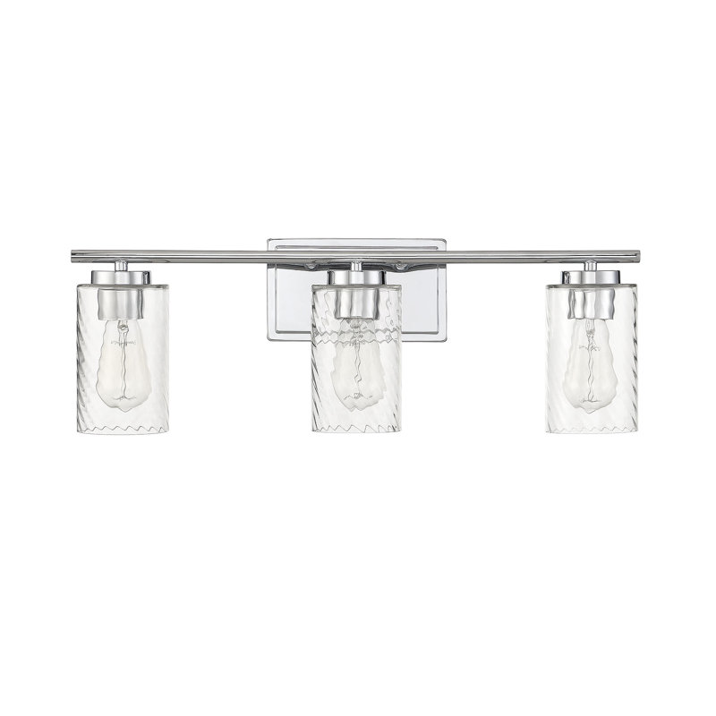 Éclairage pour salle de bain à 3 lumières à intensité variable chromé Yvonne, Chrome chrome