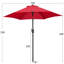 Parasol de terrasse Allport 7,5 pi avec inclinaison et manivelle-1434130478-1392165998