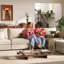 Merchelle 103" Wide Reversible Modern Modular Sectional Sofa With Storage Ottoman -Premium Chenille Fabric-1193129334-1175171848