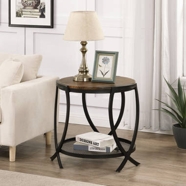 Patriot End Table with Storage 17 Stories Top Color: Brown