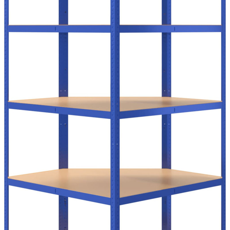 Anchelin Plastic Shelving Unit, Blue, 180 cm H x 40 cm W x 90 cm D