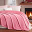 Couverture en flanelle brossée rose très grand-116843133-116843134