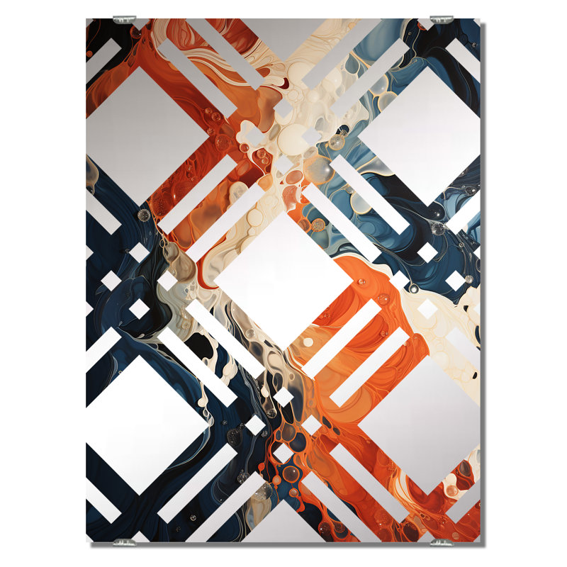 Lengerdas - Abstract Painting Wall Mirror Large MIR137226, 32" x 24"