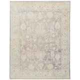 Wool Oriental Area Rug in Light Purple/Beige/Yellow