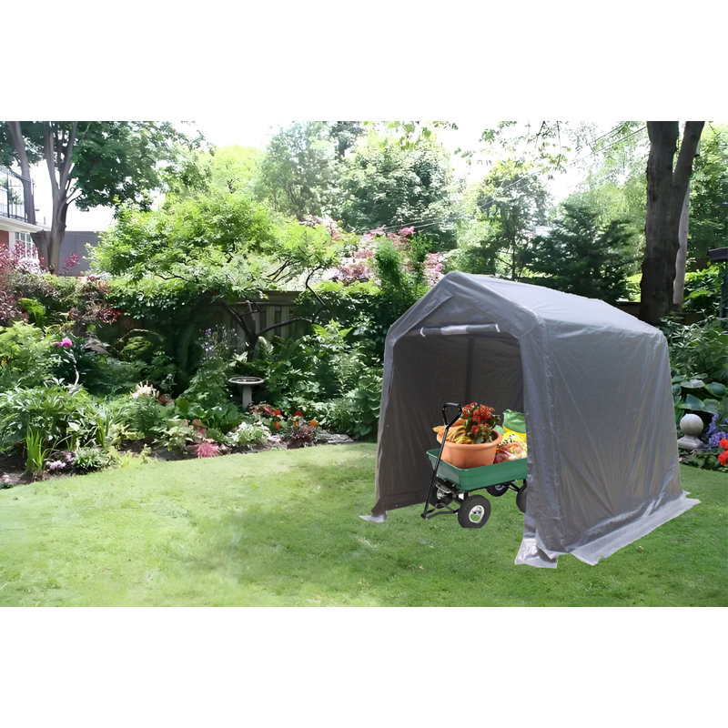 Outdoor Portable Gazebo Storage Shelter Shed With 2 Roll Up Zipper Doors & Vents Carport For Motorcycle Waterproof And UV Resistant Anti-Snow Portable Garage Kit Tent