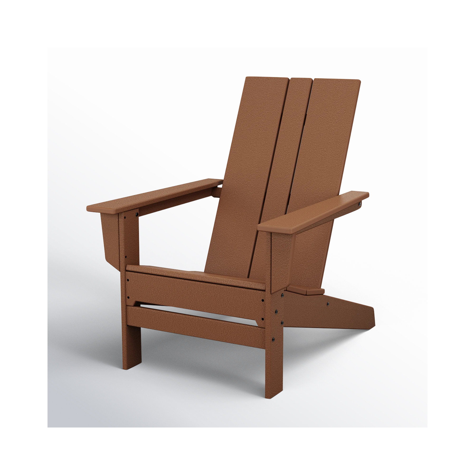 POLYWOOD x AllModern Plastic Adirondack Chair, Teak