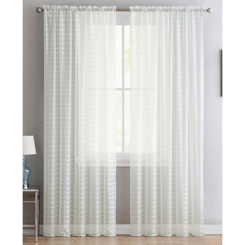 Bernardita Sheer Curtain Pair, Beige