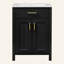Ensemble de meuble-lavabo 24 po avec lavabo en céramique, meuble-lavabo peu encombrant - l 24 po x P 18 po x H 34 po, 2 portes à fermeture en douceur