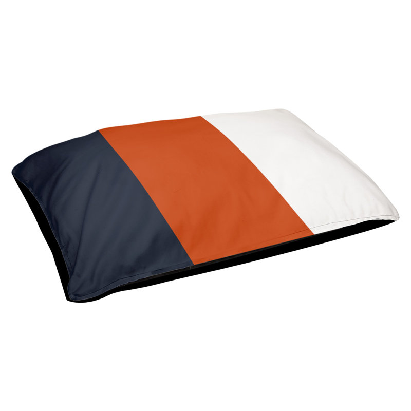 Coussin Atlanta, Petit (l 28 po x P 18 po x H 6 po), Rouge / Noir / Jaune