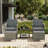 2-Person Wicker Conversation Set with Ottomans and Coffee Table-593081032-593081035
