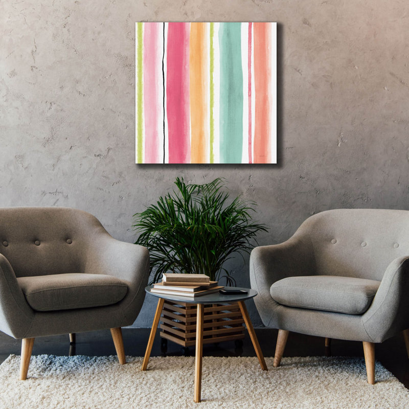 «Pink Somniferums Bright Pattern 2» par Shirley Novak, art mural sur toile, H 37 po x l 37 po x P 1,5 po