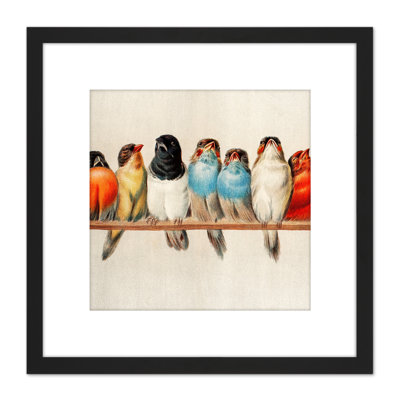 Perch Of Birds by Hector Giacomelli - Single Picture Frame Painting