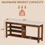 Banc de rangement rembourré avec plateau rabattable et cloison réglable pour le vestibule, la chambre à coucher et le salon-1590346680