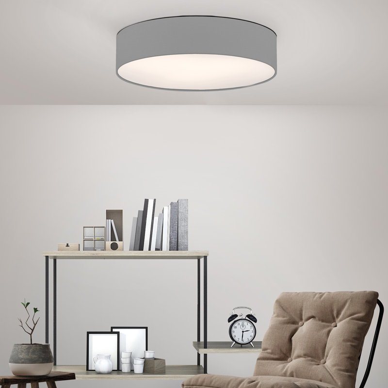 Parvin Flush Mount, Grey, 13cm H x 59 cm W x 13cm D
