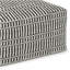Pouf carré / extérieur tissé carré noir et blanc Safford