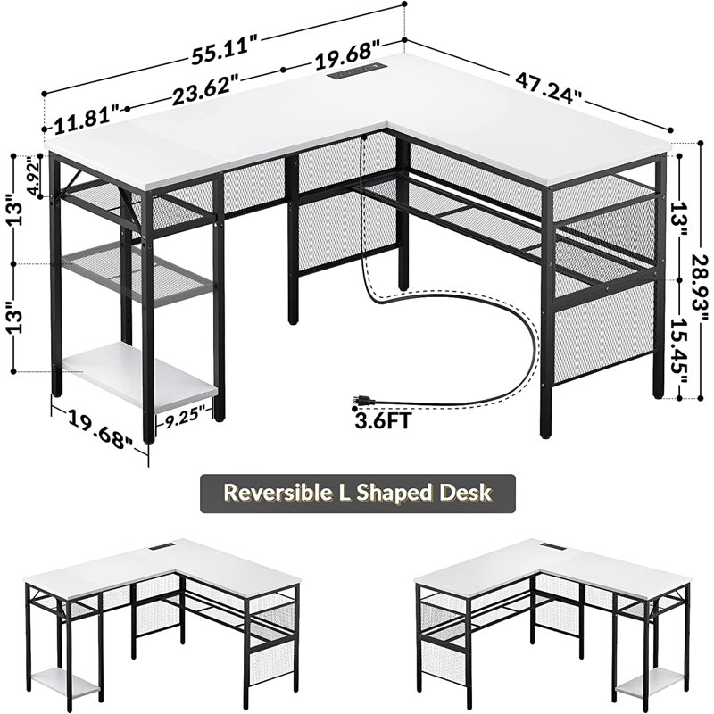 L-Shaped Computer Desk