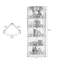 Vitrines en bois massif brun noisette