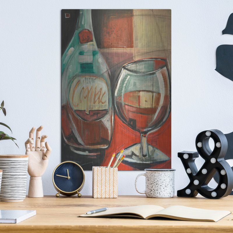«Cognac» par Tim Nyberg, art mural en métal, 24 po x 36 po, H 16 po x l 12 po