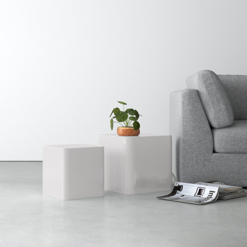 Kelby End Table, Matte White