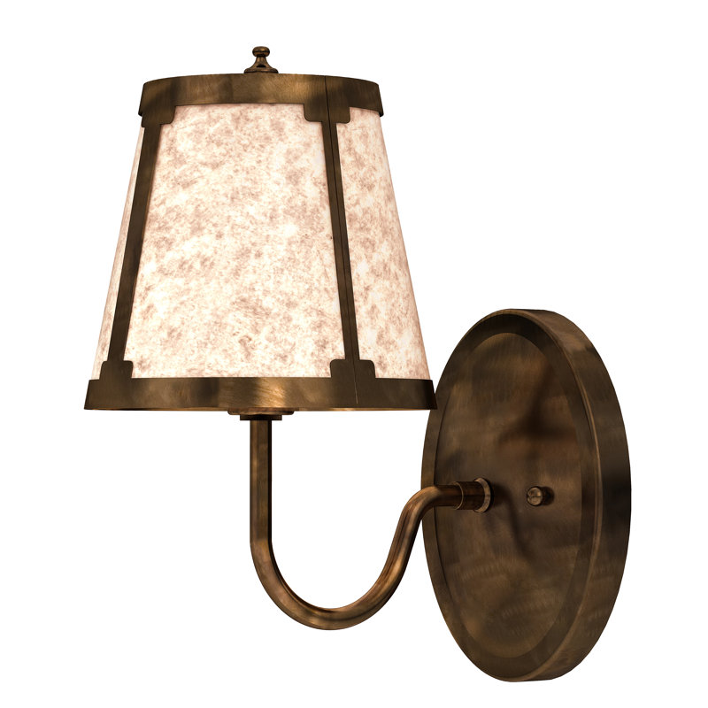 1 - Light Armed Sconce, Silver, Antique Copper