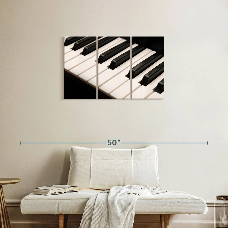 Abarca Notes Of Piano Keys, 20" H x 33" W